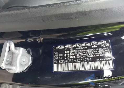 2021 Mercedes-Benz A 220 z USA, uszkodzony, nr VIN W1K3G4EB4MJ276794